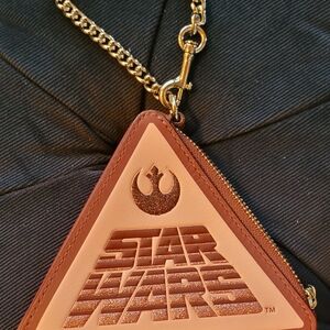 Coach Star Wars Triangle Wristlet in Brown and Tan